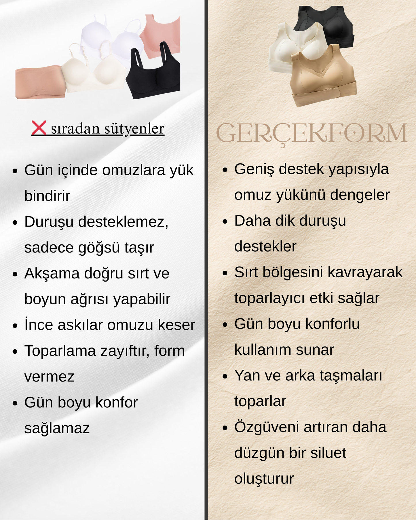 Duruş Destekleyici Sütyen